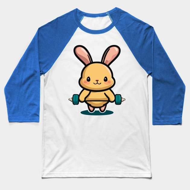 Gym Bunny Baseball T-Shirt by ölümprints